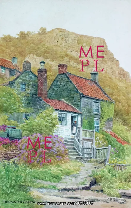 : Cottages at Runswick Bay, North Yorkshire : Cottages at Runswick Bay, North Yorkshire