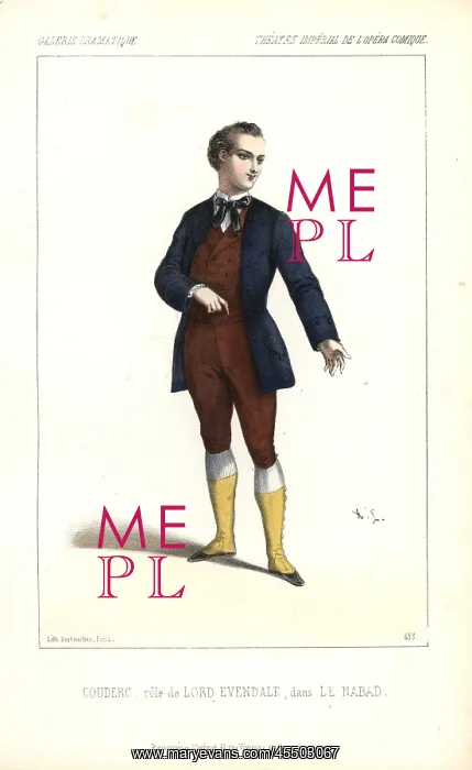 : Couderc as Lord Evendale in Le Nabab at the Opera Comique : Couderc as Lord Evendale in Le Nabab at the Opera Comique