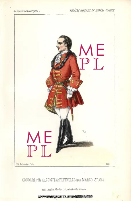 : Couderc in uniform as the Comte de Pepinelli : Couderc in uniform as the Comte de Pepinelli