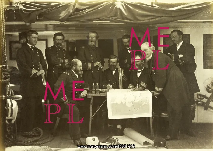 : Council of War on USS COLORADO, after it was shelled : Council of War on USS COLORADO, after it was shelled