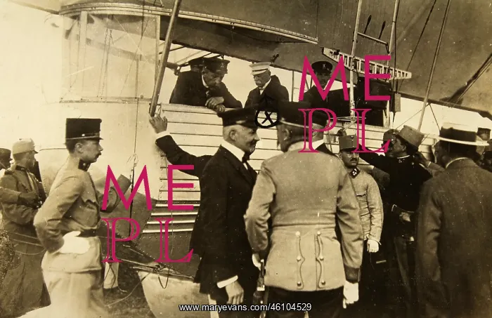 : Count Ferdinand Zeppelin with his airship : Count Ferdinand Zeppelin with his airship