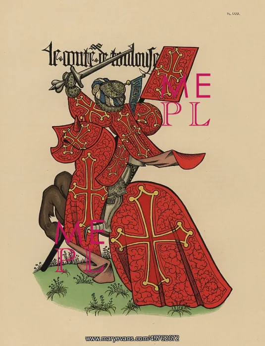 : Count of Toulouse, Comte de Toulouse, with standard : Count of Toulouse, Comte de Toulouse, with standard