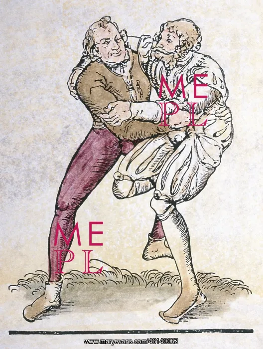 : Counter-attack from left with combined arm leg hold : Counter-attack from left with combined arm leg hold