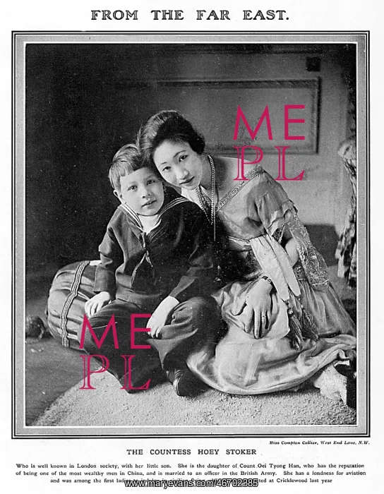 : Countess Hoey Stoker and son : Countess Hoey Stoker and son