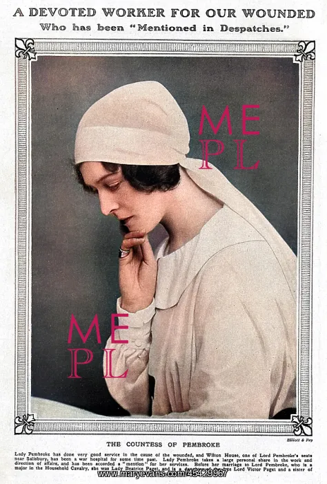 : Countess of Pembroke as a nurse, WW1 : Countess of Pembroke as a nurse, WW1