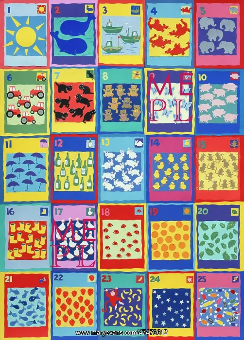  : Counting Poster ' spaper collage
