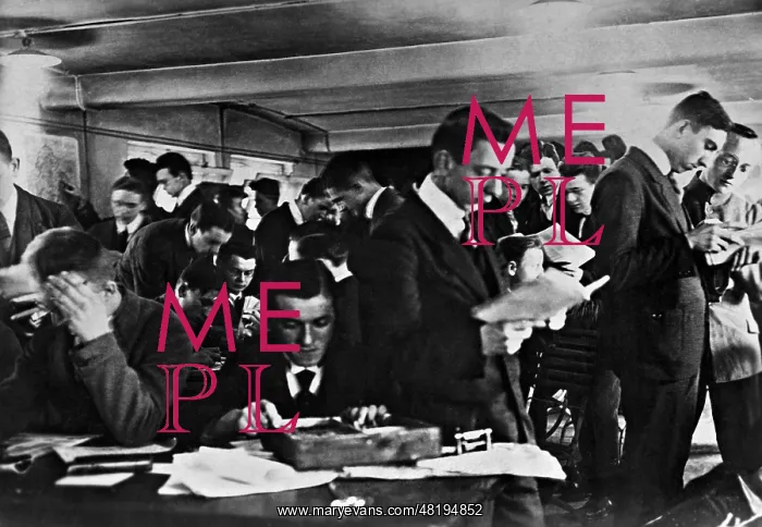 : Counting of the referendum in Upper Silesia, 1921 : Counting of the referendum in Upper Silesia, 1921