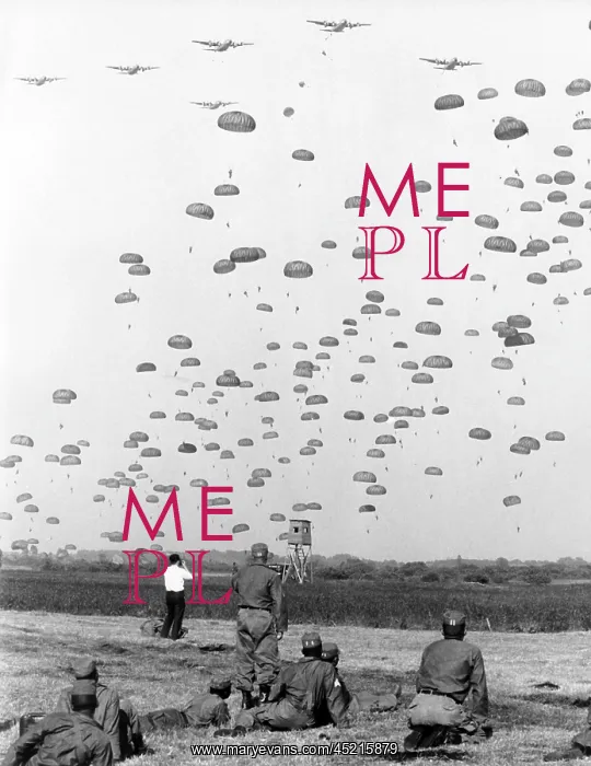 : Countless paratroopers during US airborne exercise : Countless paratroopers during US airborne exercise