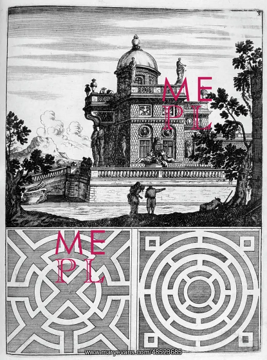 : Country house with plan for a formal garden. for : Country house with plan for a formal garden. for