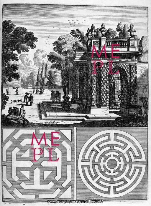 : Country house with plan for a formal garden. for : Country house with plan for a formal garden. for
