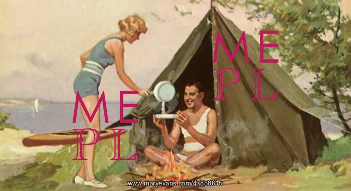  : Couple Camping by Lake