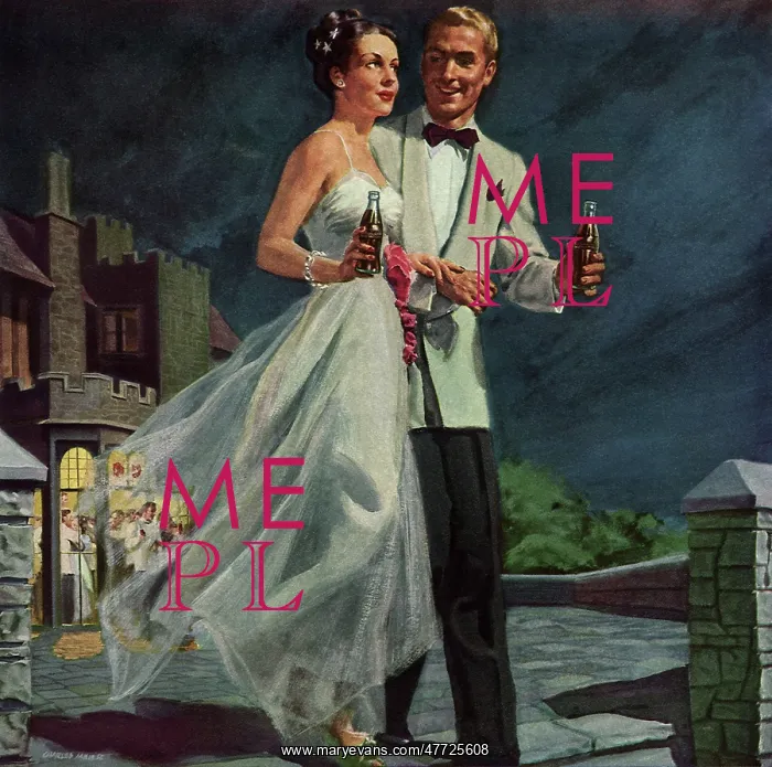 : Couple have a Cola at Intermission : Couple have a Cola at Intermission