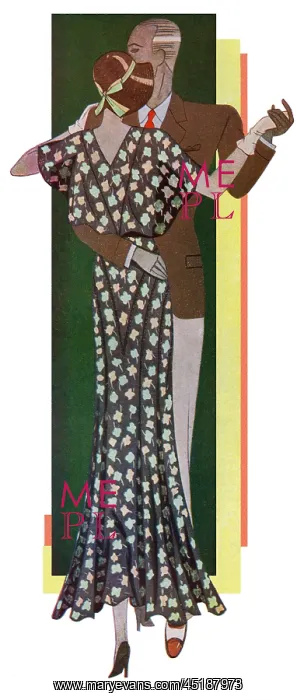  : Couple dancing. Art deco