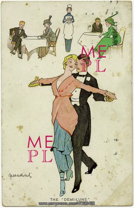 : Couple dancing the Demi-Lune (Half Moon) : Couple dancing the Demi-Lune (Half Moon)