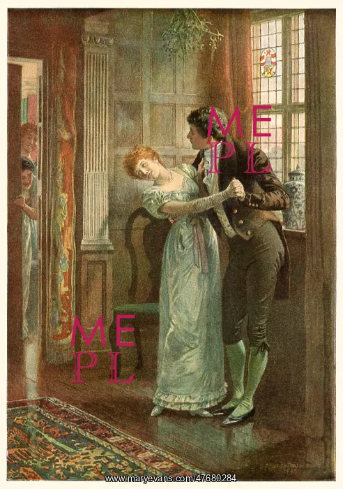 : Couple Dancing Under the Mistletoe : Couple Dancing Under the Mistletoe