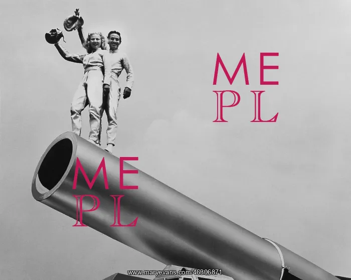 : Couple of daredevils on giant cannon : Couple of daredevils on giant cannon
