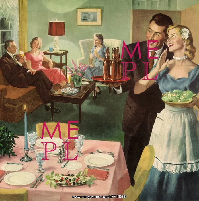 : Couple at Dinner Party : Couple at Dinner Party