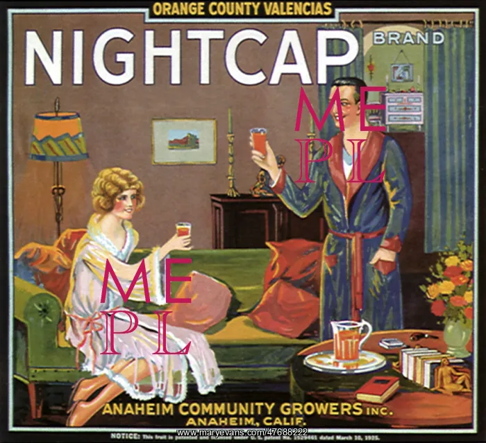 : Couple Drinking Orange Juice at Night