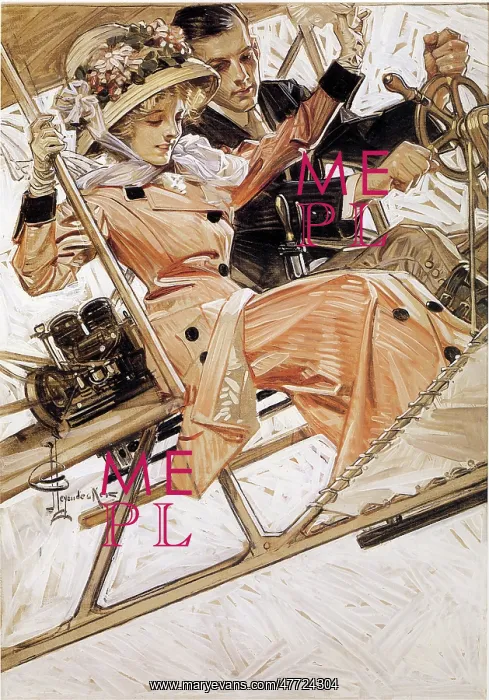 : Couple in Early Plane : Couple in Early Plane