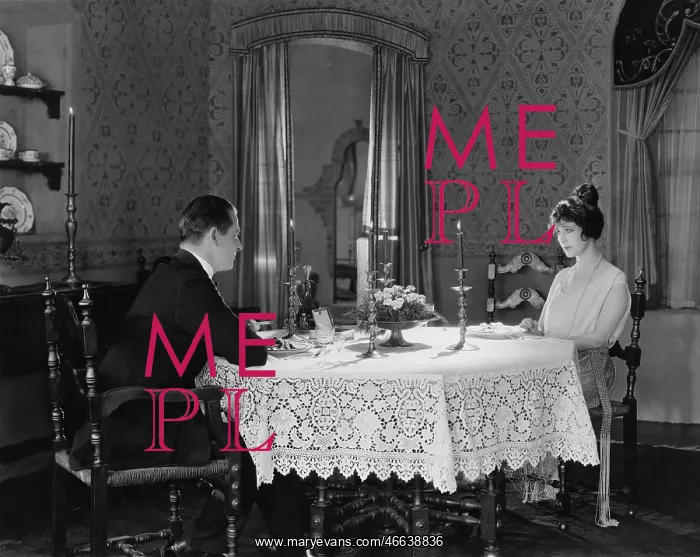 : Couple having formal dinner at home : Couple having formal dinner at home