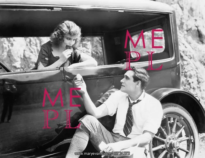 : Couple having a picnic : Couple having a picnic