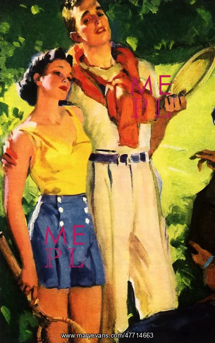  : Couple Holds Rackets