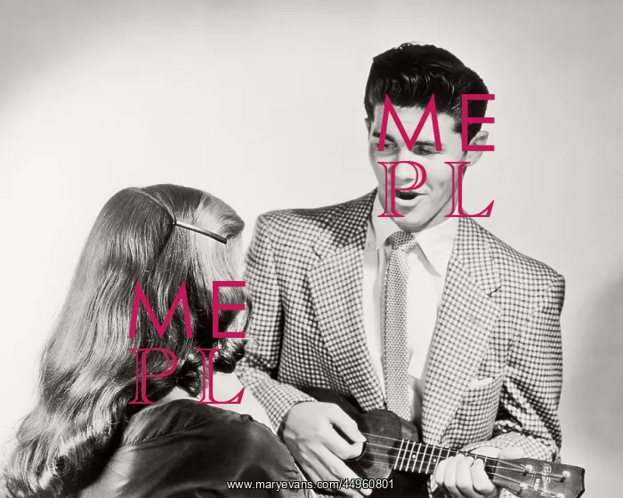 : Couple Man Wearing Suit and Tie Singing Playing : Couple Man Wearing Suit and Tie Singing Playing