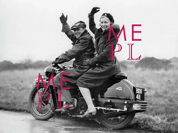 : Couple on a motorcycle : Couple on a motorcycle