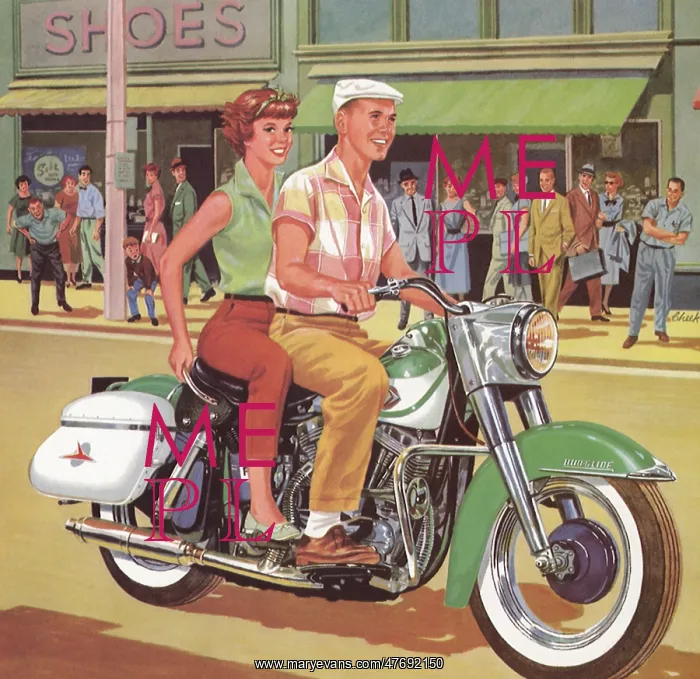 : Couple on Motorcycle : Couple on Motorcycle