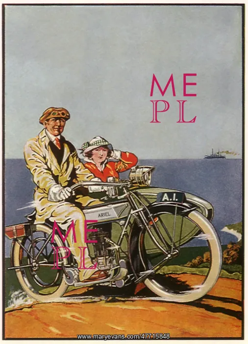 : Couple on Motorcycle : Couple on Motorcycle
