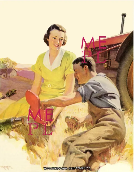 : Couple Near Tractor : Couple Near Tractor
