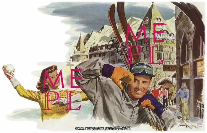  : Couple Play in Alps