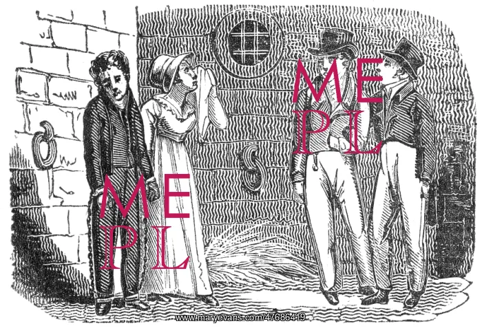 : Couple in a prison cell, c.1800 : Couple in a prison cell, c.1800
