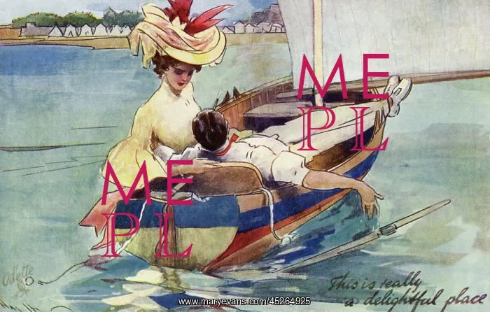 : Couple relaxing on a sail boat : Couple relaxing on a sail boat