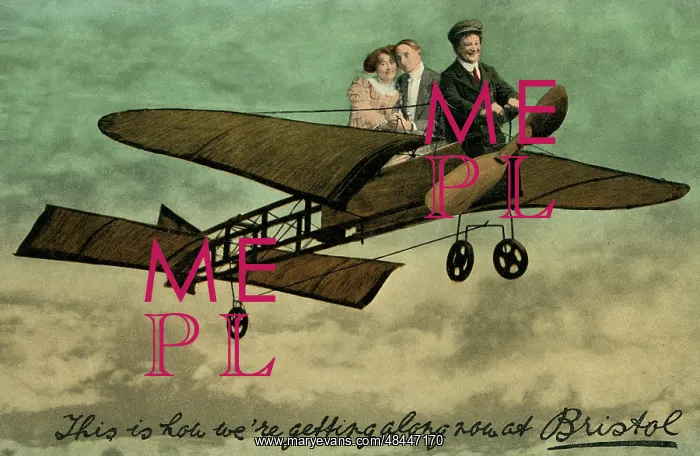  : A couple take a ride on a plane
