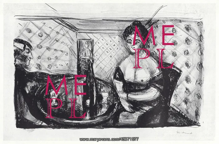  : Couple at a Round Table, by Edvard Munch