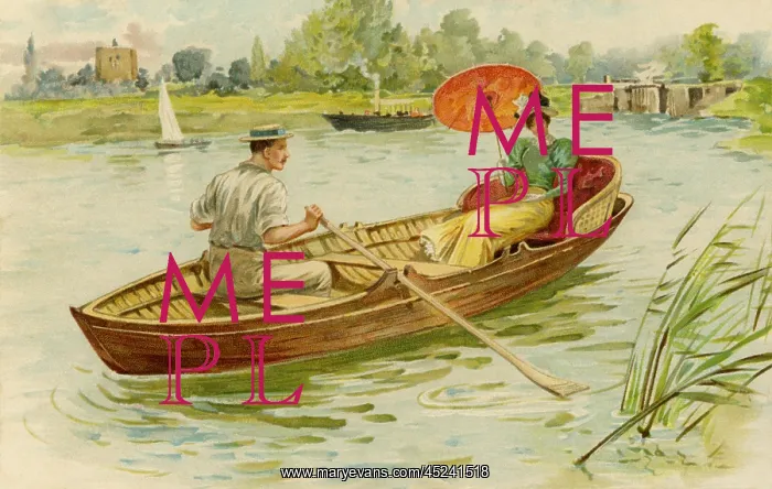  : Couple rowing