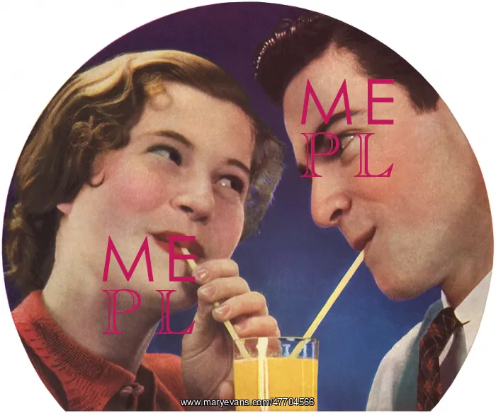  : Couple Sipping OJ