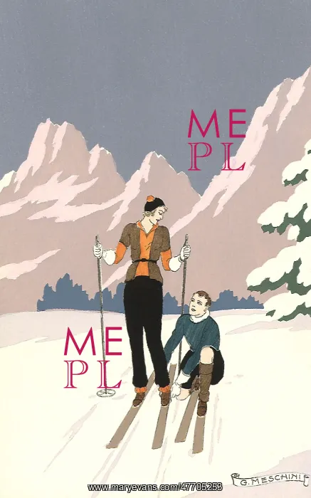  : Couple Skiing