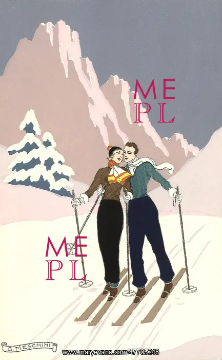  : Couple on Skis