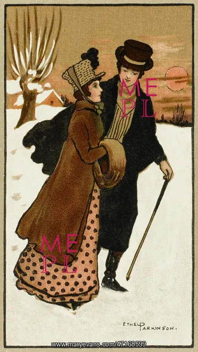 : COUPLE IN SNOW : COUPLE IN SNOW
