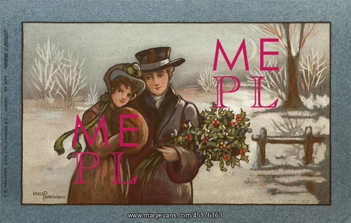 : A couple in a snowy landscape : A couple in a snowy landscape