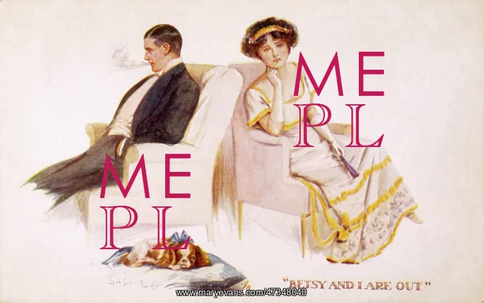 : COUPLE AND SPANIEL : COUPLE AND SPANIEL