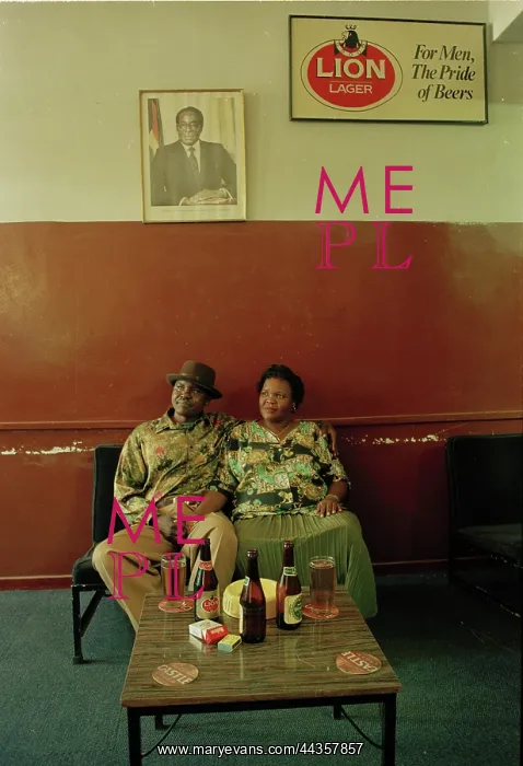 : Couple in a township bar outside Harare : Couple in a township bar outside Harare