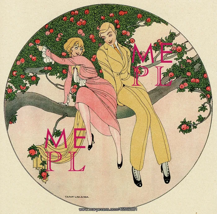 : Couple in Tree - 1914 : Couple in Tree - 1914