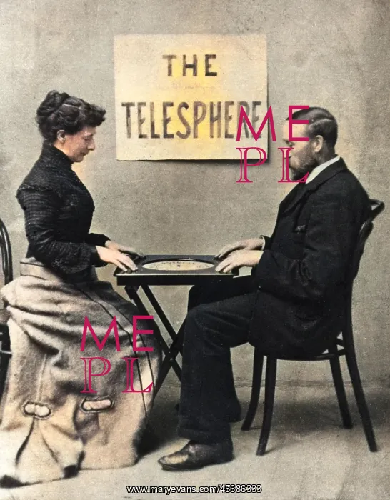 : Couple using a Telesphere : Couple using a Telesphere