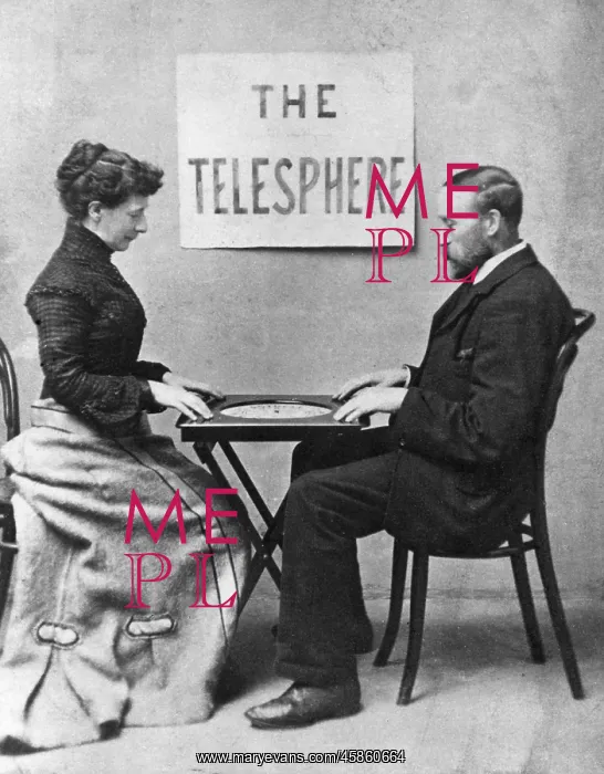 : Couple using a Telesphere : Couple using a Telesphere