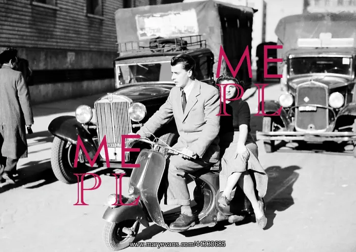 : Italy. Couple on a Vespa : Italy. Couple on a Vespa