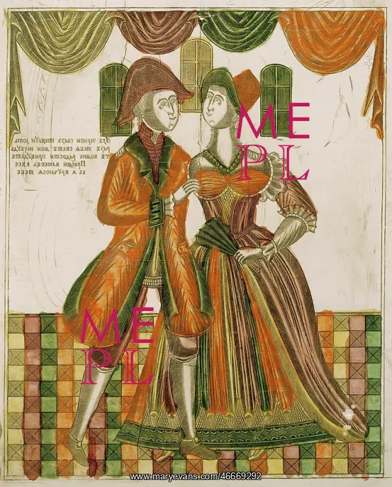 : couples, cavalier declaring his love, copper : couples, cavalier declaring his love, copper