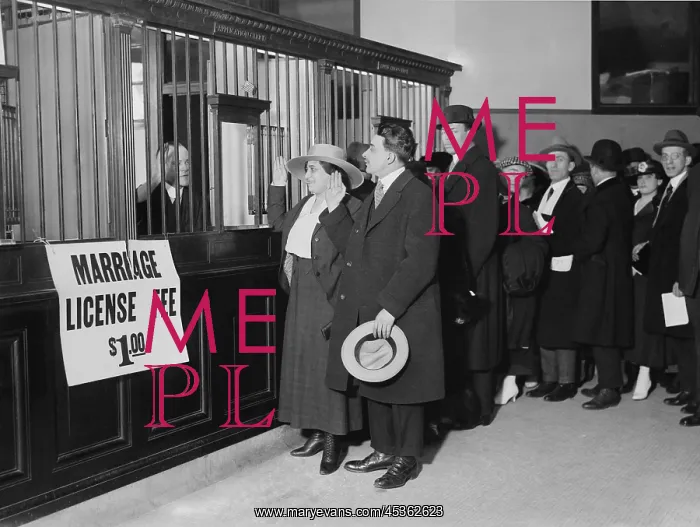 : Couples lined up in New York City to apply for their : Couples lined up in New York City to apply for their